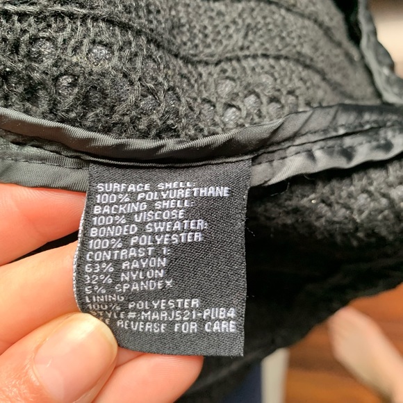 Black Faux Leather Intricate Surface Details - Picture 5 of 6